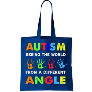 Autism Hand Prints Seeing The World From A Different Angle Tote Bag