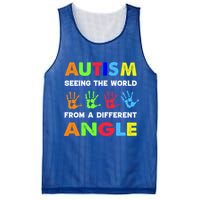 Autism Hand Prints Seeing The World From A Different Angle Mesh Reversible Basketball Jersey Tank