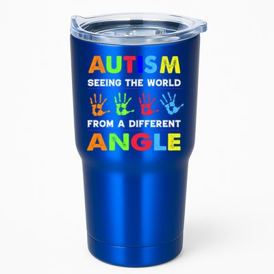 Autism Hand Prints Seeing The World From A Different Angle Tumbler