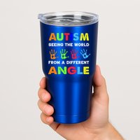 Autism Hand Prints Seeing The World From A Different Angle Tumbler