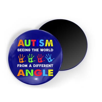 Autism Hand Prints Seeing The World From A Different Angle Magnet