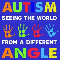 Autism Hand Prints Seeing The World From A Different Angle Tie-Dye T-Shirt