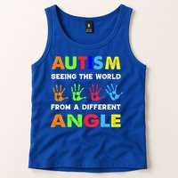 Autism Hand Prints Seeing The World From A Different Angle Tank Top