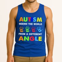 Autism Hand Prints Seeing The World From A Different Angle Tank Top