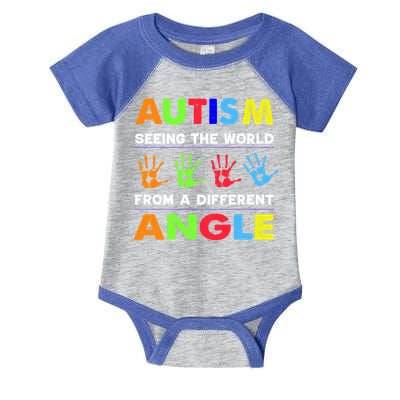 Autism Hand Prints Seeing The World From A Different Angle Infant Baby Jersey Bodysuit