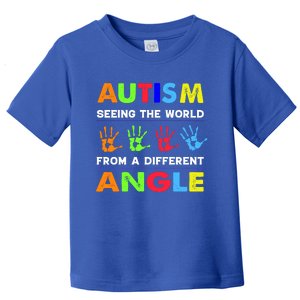 Autism Hand Prints Seeing The World From A Different Angle Toddler T-Shirt