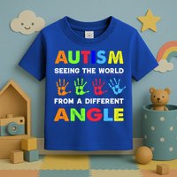Autism Hand Prints Seeing The World From A Different Angle Toddler T-Shirt