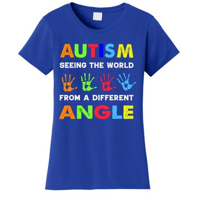 Autism Hand Prints Seeing The World From A Different Angle Women's T-Shirt