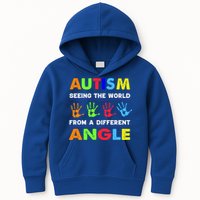 Autism Hand Prints Seeing The World From A Different Angle Kids Hoodie