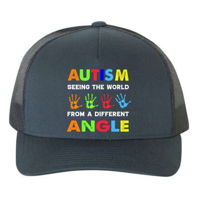 Autism Hand Prints Seeing The World From A Different Angle Yupoong Adult 5-Panel Trucker Hat