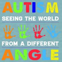 Autism Hand Prints Seeing The World From A Different Angle Sueded Cloud Jersey T-Shirt