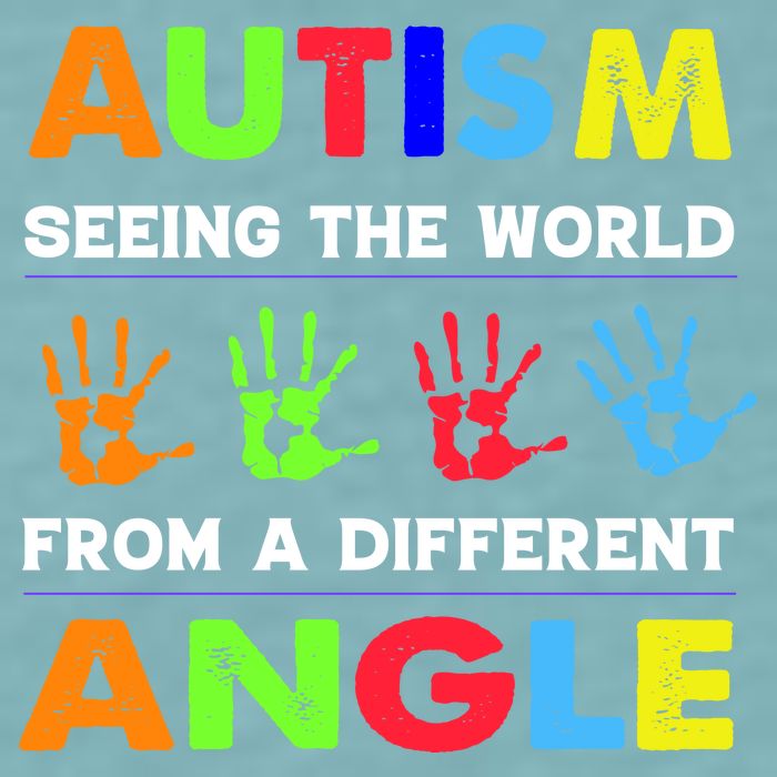 Autism Hand Prints Seeing The World From A Different Angle Sueded Cloud Jersey T-Shirt
