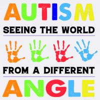 Autism Hand Prints Seeing The World From A Different Angle Garment-Dyed Sweatshirt