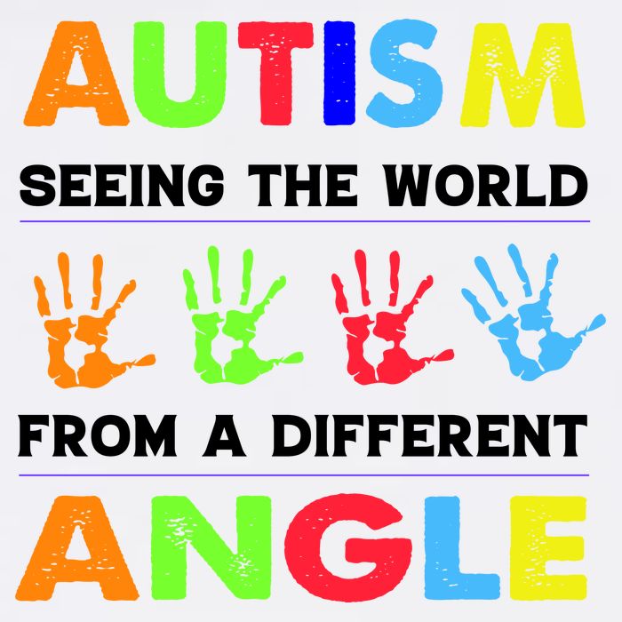 Autism Hand Prints Seeing The World From A Different Angle Garment-Dyed Sweatshirt