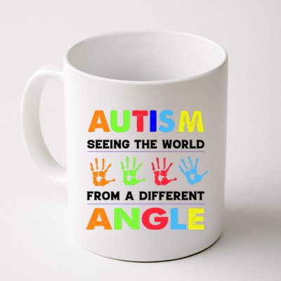 Autism Hand Prints Seeing The World From A Different Angle Coffee Mug