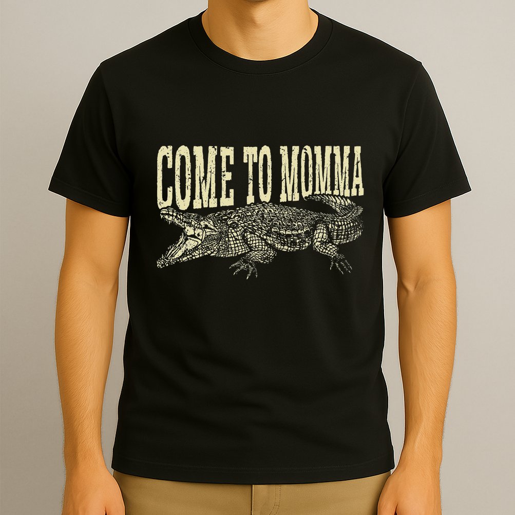 Alligator Hunter Quote Come To Momma Funny Gator Hunting T-Shirt