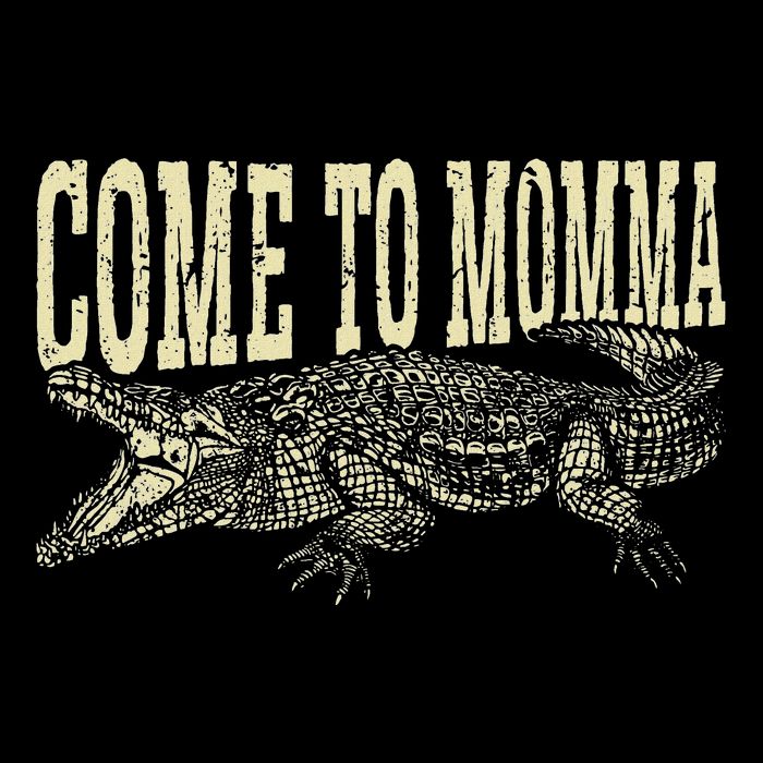Alligator Hunter Quote Come To Momma Funny Gator Hunting Flat Bill Trucker Hat
