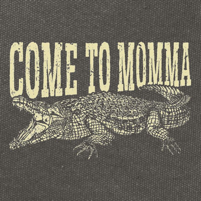 Alligator Hunter Quote Come To Momma Funny Gator Hunting Cotton Canvas Backpack