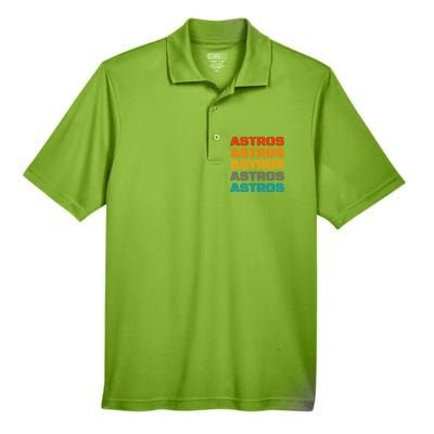 Astros Houston Retro Colorful Men's Origin Performance Pique Polo