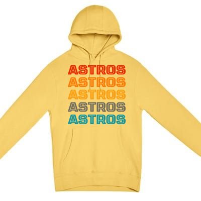 Astros Houston Retro Colorful Premium Pullover Hoodie