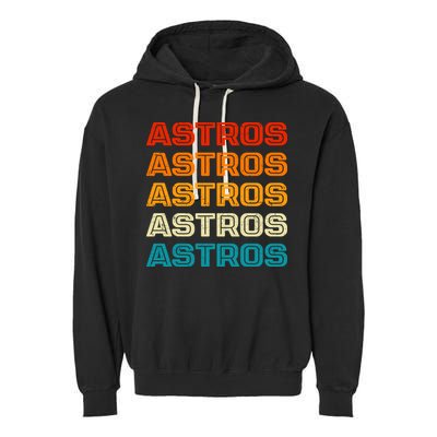 Astros Houston Retro Colorful Garment-Dyed Fleece Hoodie