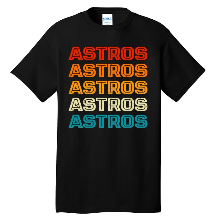 Astros Houston Retro Colorful Tall T-Shirt