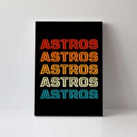 Astros Houston Retro Colorful Canvas