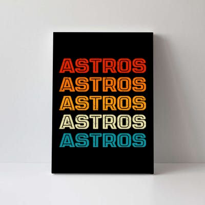 Astros Houston Retro Colorful Canvas