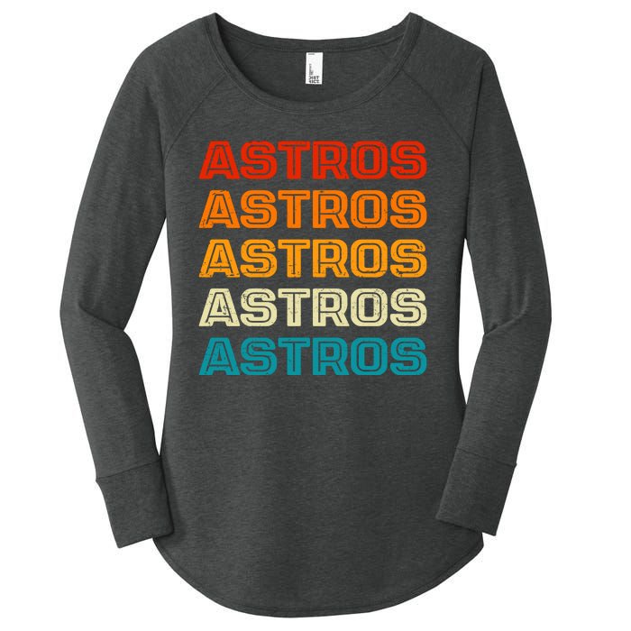 Astros Houston Retro Colorful Women's Perfect Tri Tunic Long Sleeve Shirt