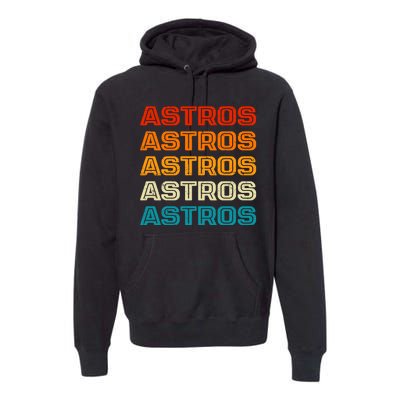 Astros Houston Retro Colorful Premium Hoodie