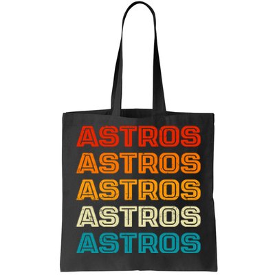 Astros Houston Retro Colorful Tote Bag