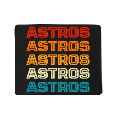 Astros Houston Retro Colorful Mousepad