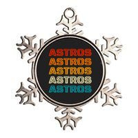 Astros Houston Retro Colorful Metallic Star Ornament