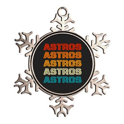 Astros Houston Retro Colorful Metallic Star Ornament