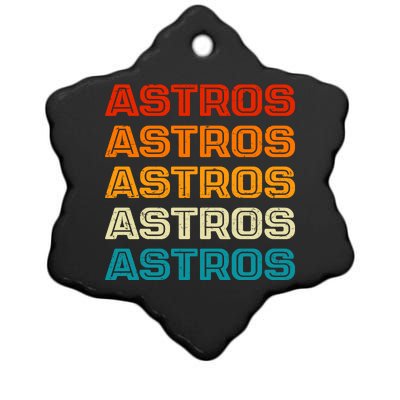 Astros Houston Retro Colorful Ceramic Star Ornament