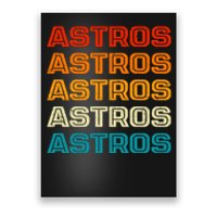 Astros Houston Retro Colorful Poster