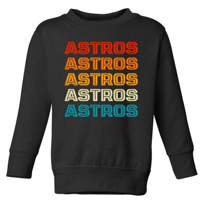 Astros Houston Retro Colorful Toddler Sweatshirt