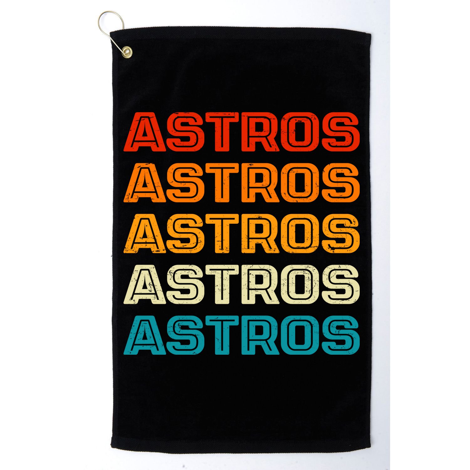 Astros Houston Retro Colorful Golf Towel