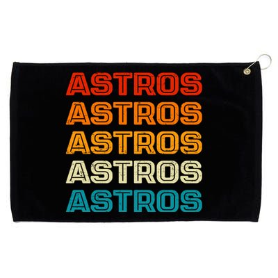 Astros Houston Retro Colorful Grommeted Golf Towel