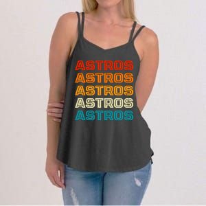 Astros Houston Retro Colorful Women's Strappy Tank