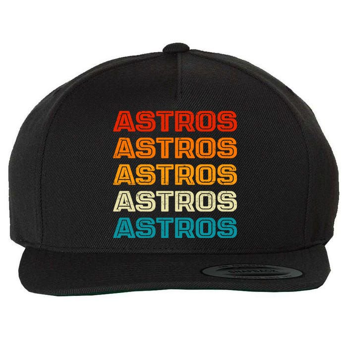 Astros Houston Retro Colorful Wool Snapback Cap