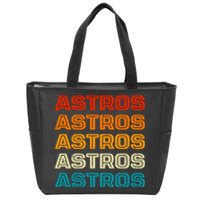 Astros Houston Retro Colorful Zip Tote Bag