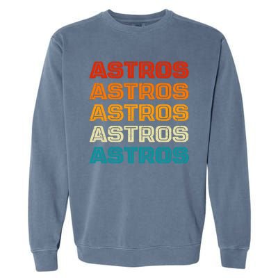 Astros Houston Retro Colorful Garment-Dyed Sweatshirt