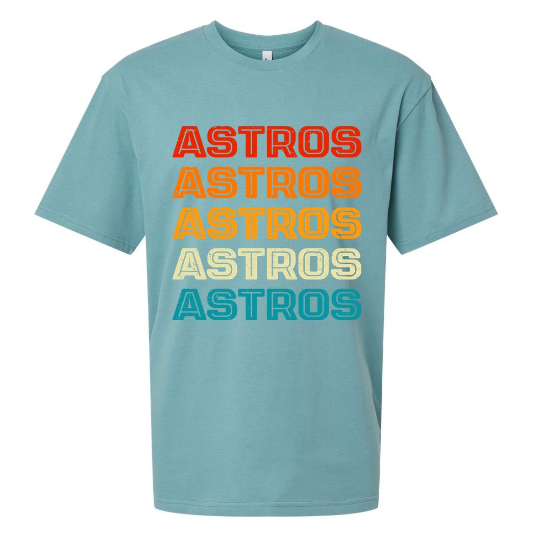 Astros Houston Retro Colorful Sueded Cloud Jersey T-Shirt