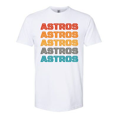 Astros Houston Retro Colorful Softstyle CVC T-Shirt