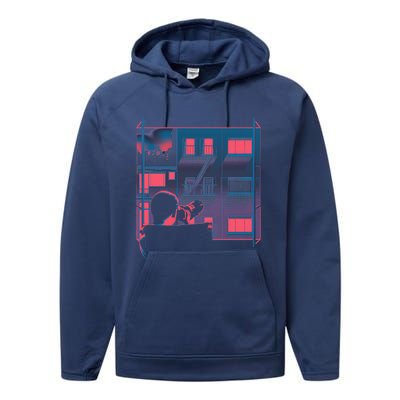 Alfred Hitchcock Rear Window Performance Fleece Hoodie