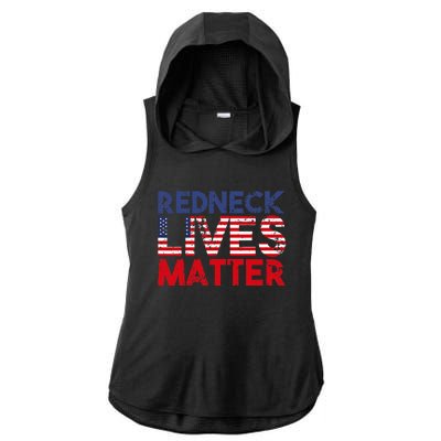 American Holiday Redneck Matter 4th Of July United States Ladies PosiCharge Tri-Blend Wicking Draft Hoodie Tank