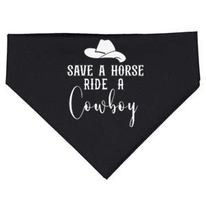 Awesome Horse Rider Save A Horse Ride A Cowboy Gift USA-Made Doggie Bandana