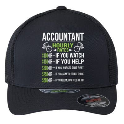 Accountant Hourly Rates Funny Accounting CPA Humor Flexfit Unipanel Trucker Cap