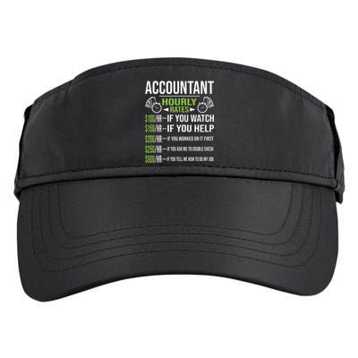 Accountant Hourly Rates Funny Accounting CPA Humor Adult Drive Performance Visor